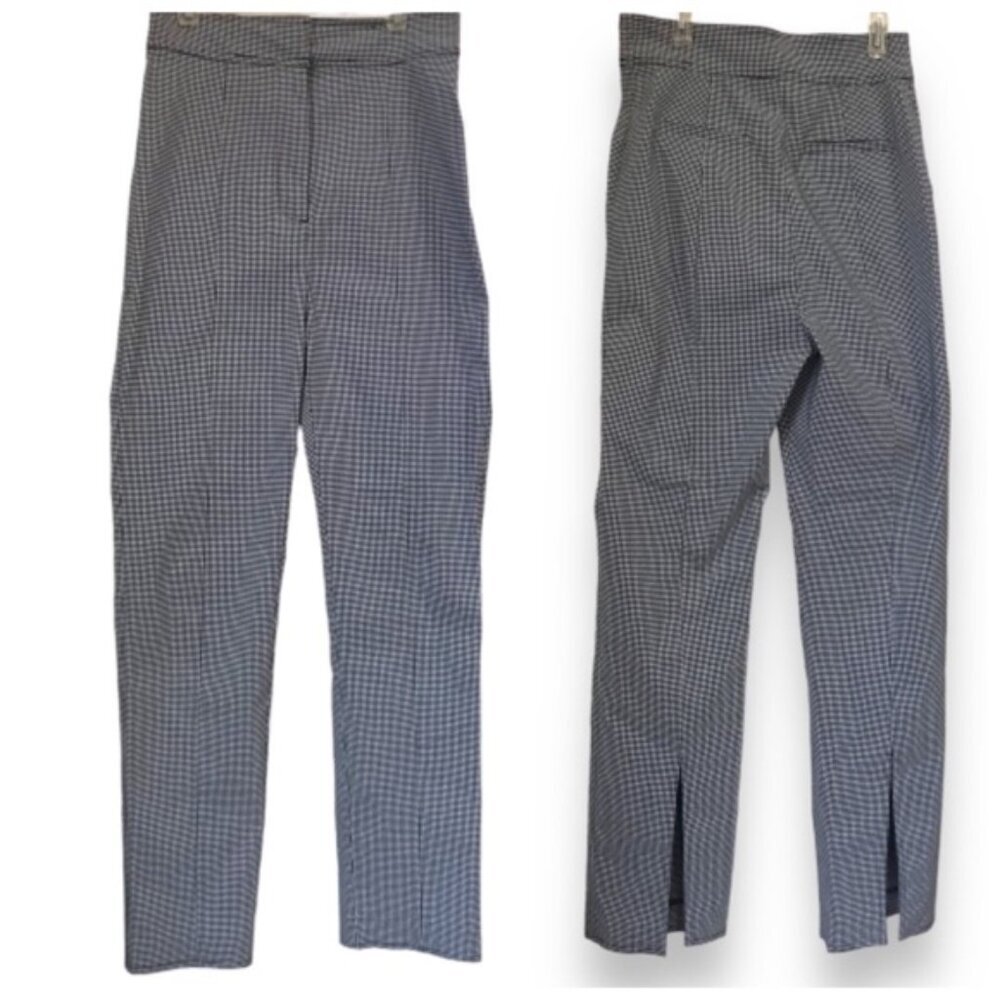 C/Meo Collective NEW Split Hem Back Hi Waist Stretch Houndstooth Check Stretch S